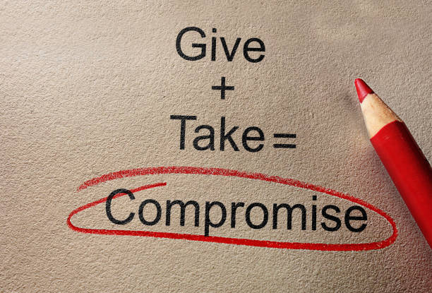 A red circle is written in the middle of a compromise.